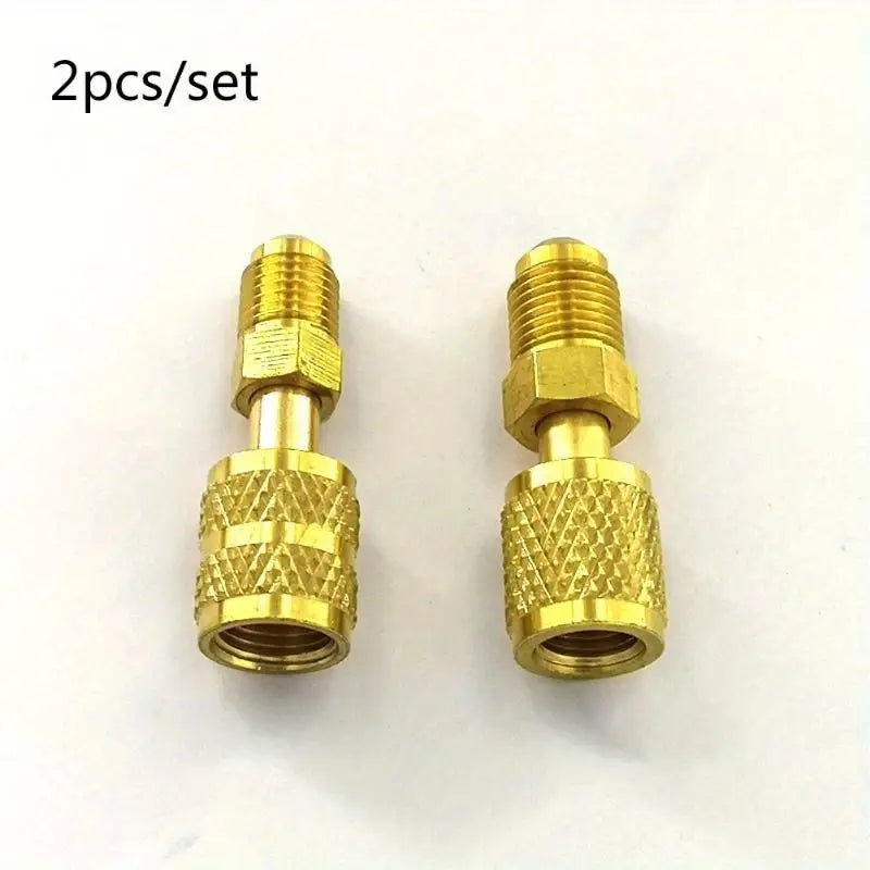 R410a Charging Adapter Set 5/16 to 1/4 SAE – 2pcs HVAC Kit Refrigeration Adapter Axl
