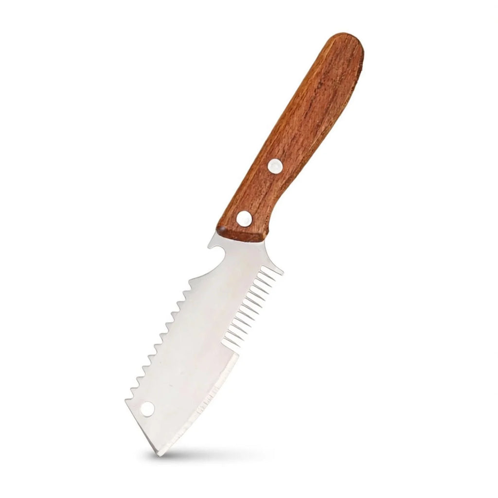 2-in-1 Serrated Vegetable Peeler & Bottle Opener | Wooden Handle Vegetable Peeler Axl 1PCS