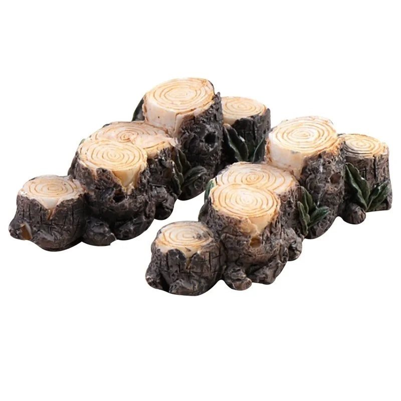 Mini Resin Tree Stump Bridge – Fairy Garden Terrarium Decor Miniature Garden Decor Axl
