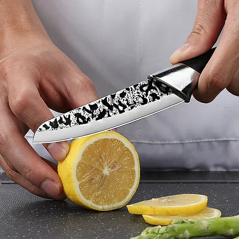 PLYS 4-Piece Stainless Steel Kitchen Knife Set with Covers Kitchen Knife Set Axl
