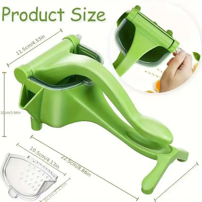Handheld Manual Fruit Juicer – Non-Slip Cold Press Squeezer Manual Fruit Juicer Axl Green 1pc