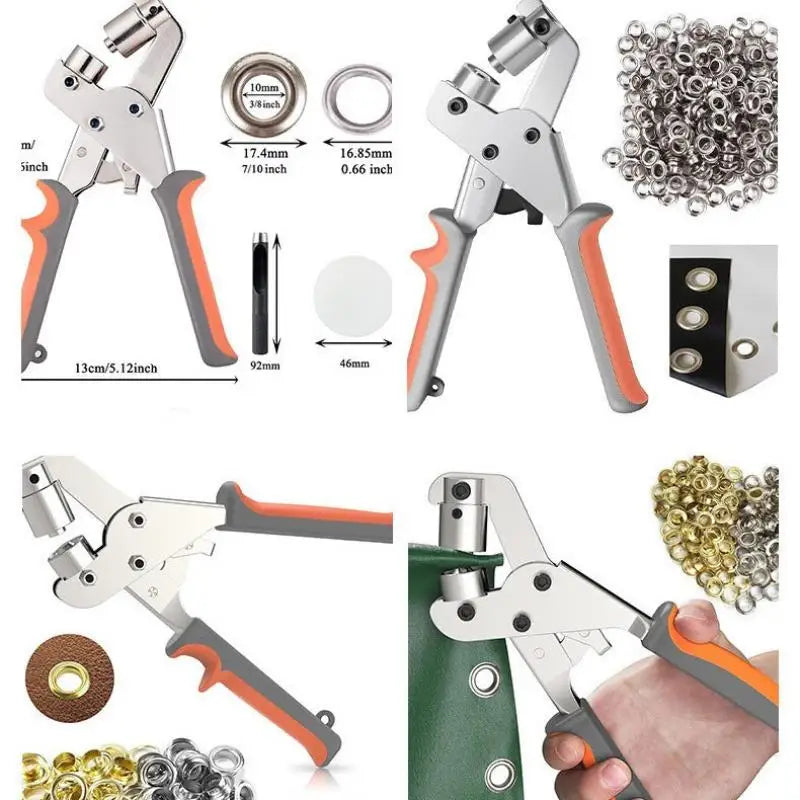 10mm Grommet Hole Punch Plier Kit – Leather Canvas DIY Tool Grommet Punch Plier Axl