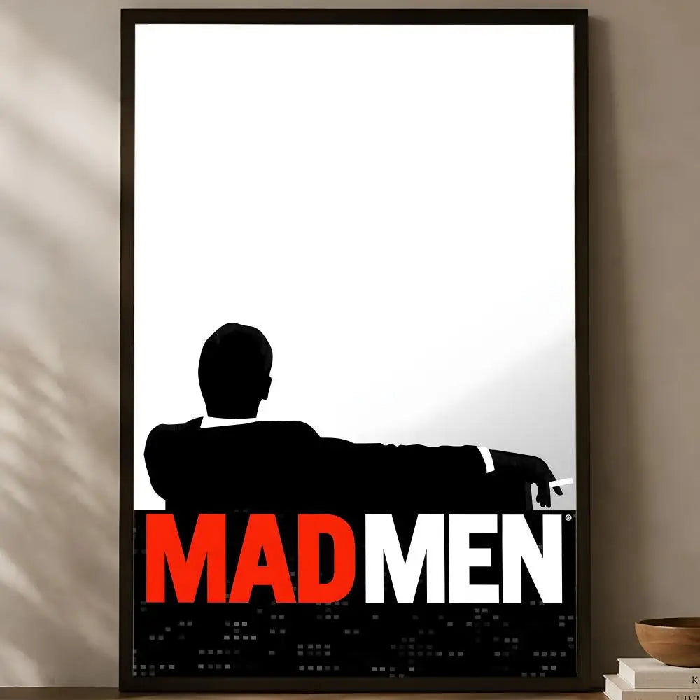 Mad Men TV Series Wall Poster – Self-Stick Waterproof HD Art Wall Art Poster Axl White12 60X90cmNoframe