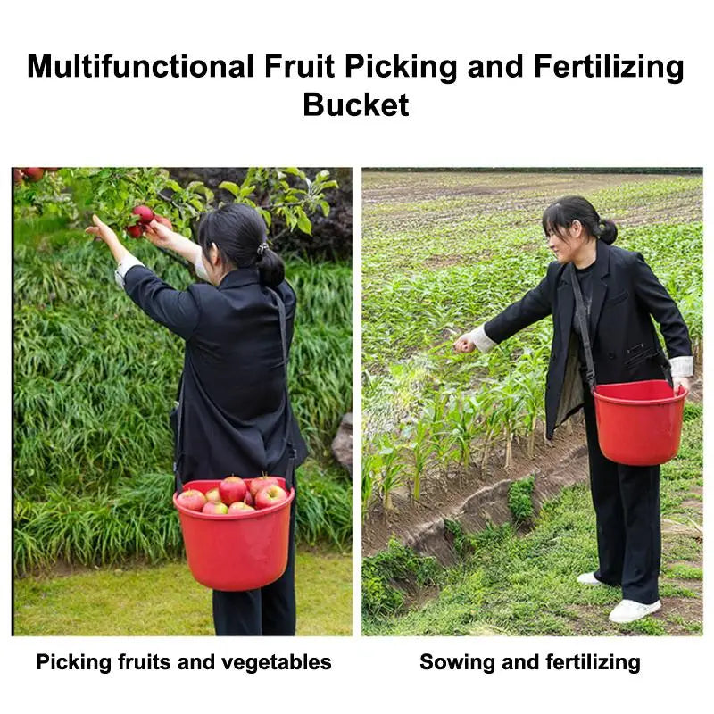 Multifunctional Fruit Picking Bucket – Portable Garden Seeder Garden Picking Bucket Axl