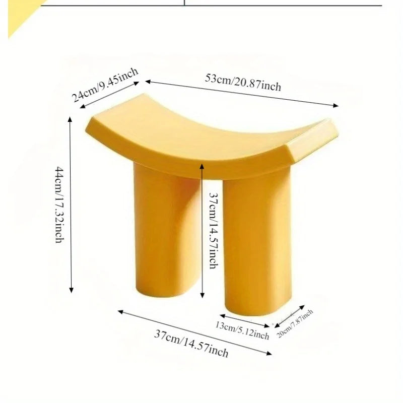 Nordic Minimalist Plastic Low Stool – Modern Home Entry Seat Home Accent Stool Axl