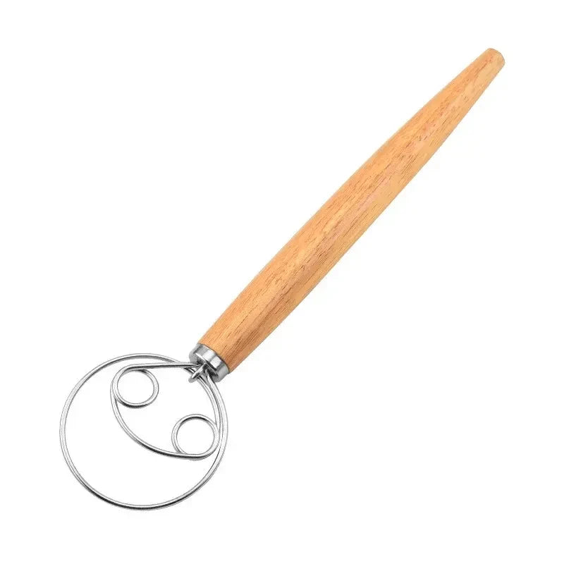 13-Inch Danish Dough Whisk – Stainless Steel & Wood Handle Danish Dough Whisk Axl