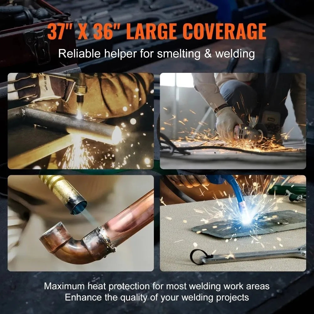 Carbon Fiber Felt Fireproof Welding Blanket 100×100cm Welding Safety Blanket Axl