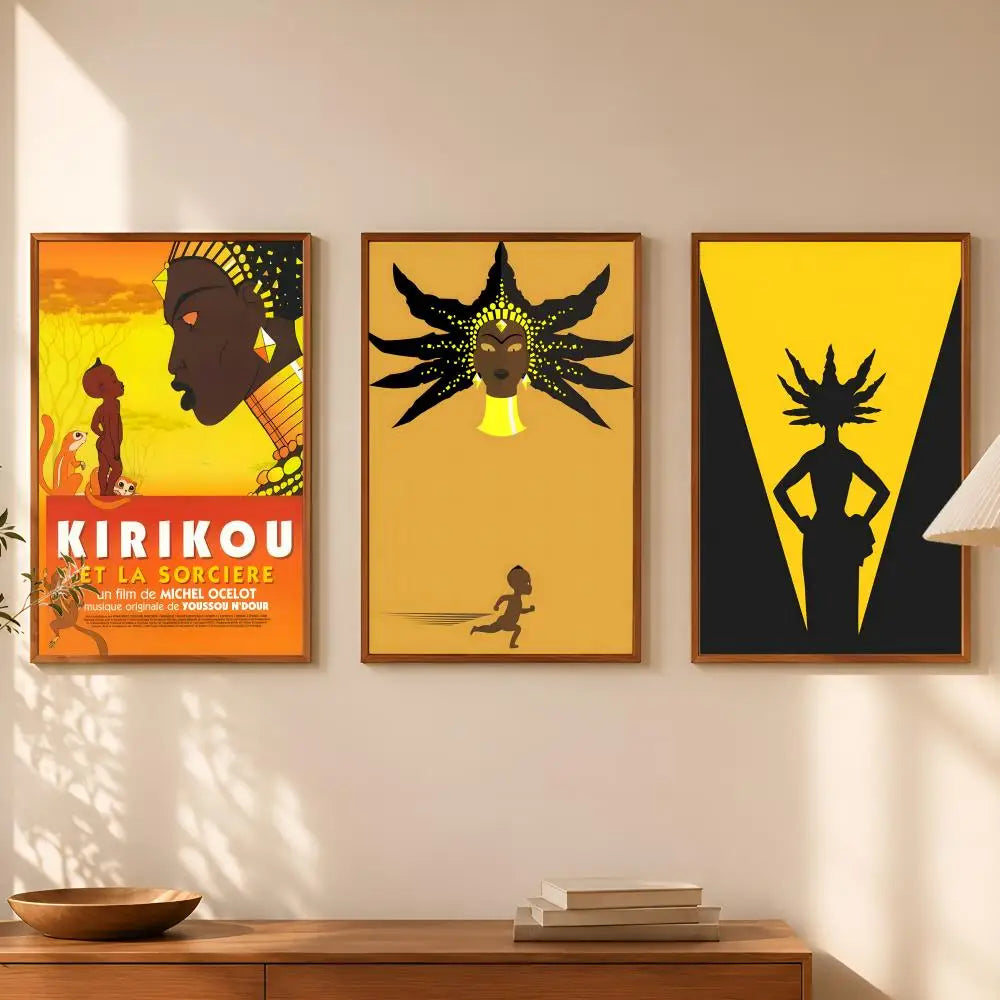Kirikou et la Sorciere HD PVC Self-Stick Wall Art Poster Wall Art Poster Axl