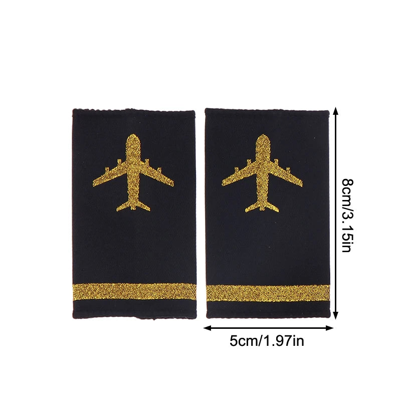 Pilot Uniform Epaulettes – Shoulder Rank Badges, 1 Pair Uniform Epaulettes Axl