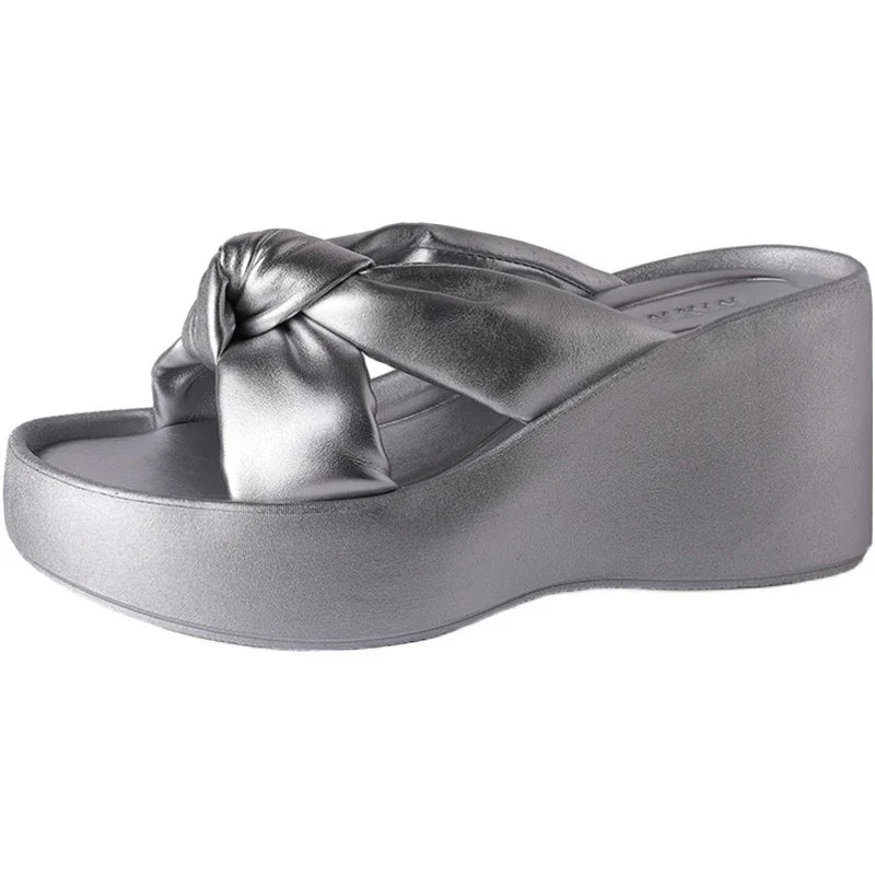 Women's Wedge Platform Slides – Summer Beach Sandals Wedge Platform Slides Axl