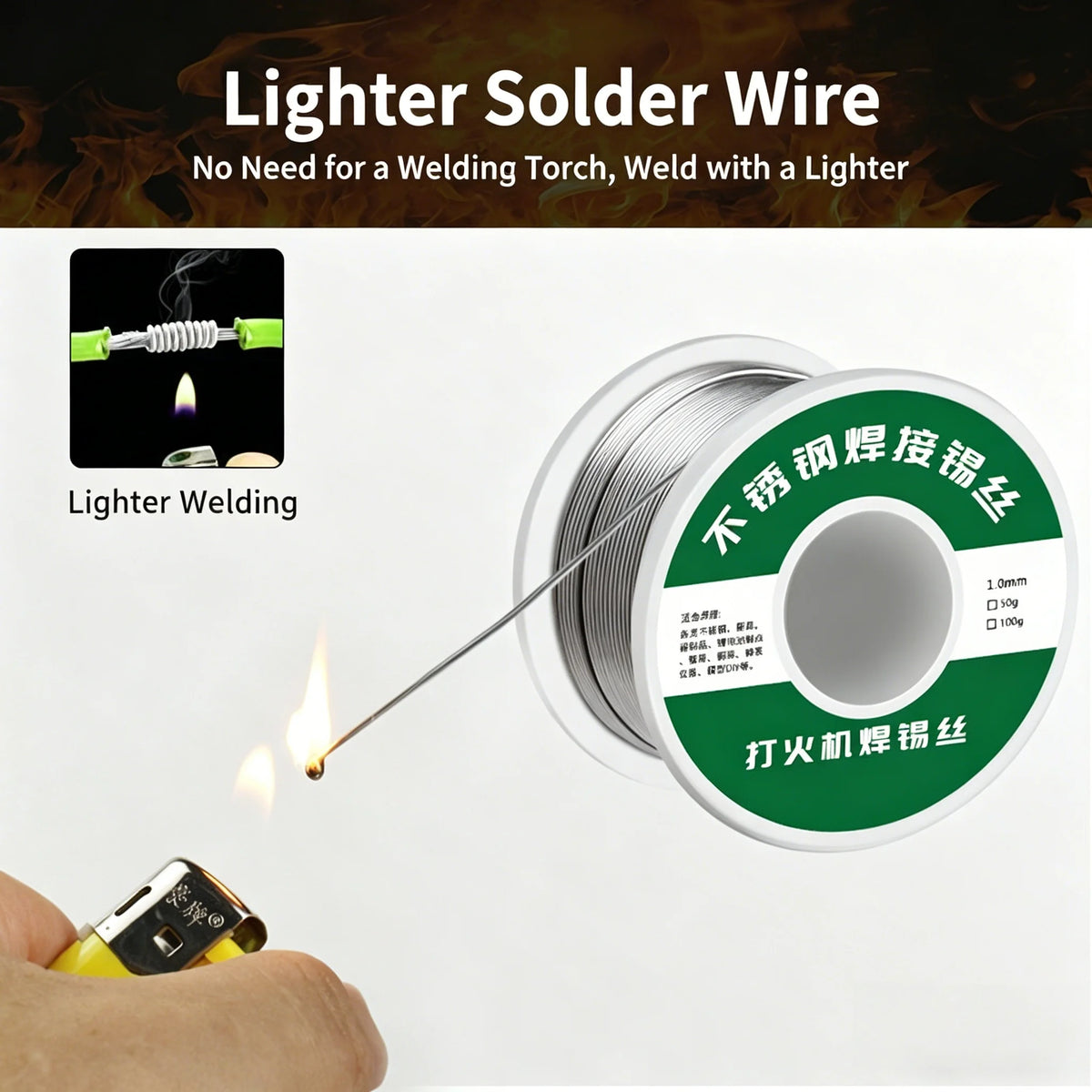 Rosin Core Solder Wire 1.0mm No-Clean Flux 2% | 20g 50g 100g Solder Wire Axl
