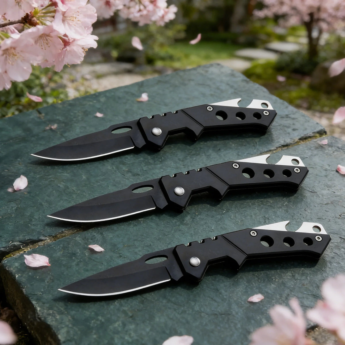 Multi-Tool Folding Utility Knife – Stainless Steel Camping Blade Folding Utility Knife Axl Folding Knife-3PCS