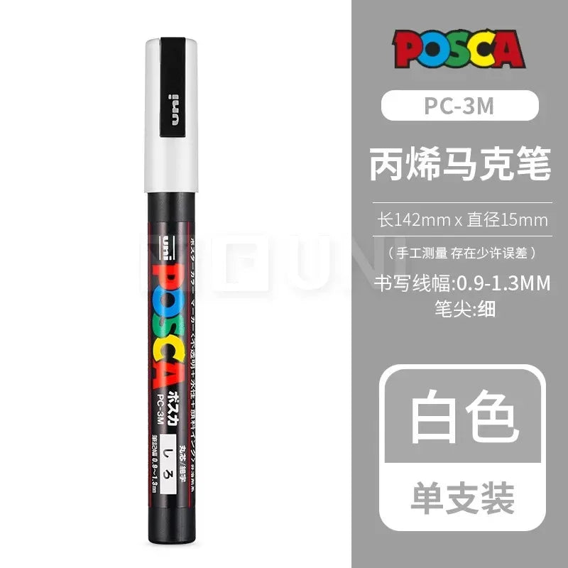 Uni POSCA Acrylic Paint Markers PC-1M 3M 5M – Multi-Colour