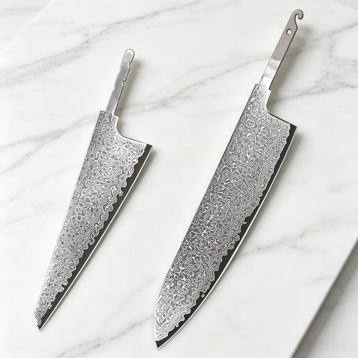 Damascus Steel Boning Knife Blade Blank – Hand Forged DIY Knife Blade Blank Axl Kitchen Blade-2pcs