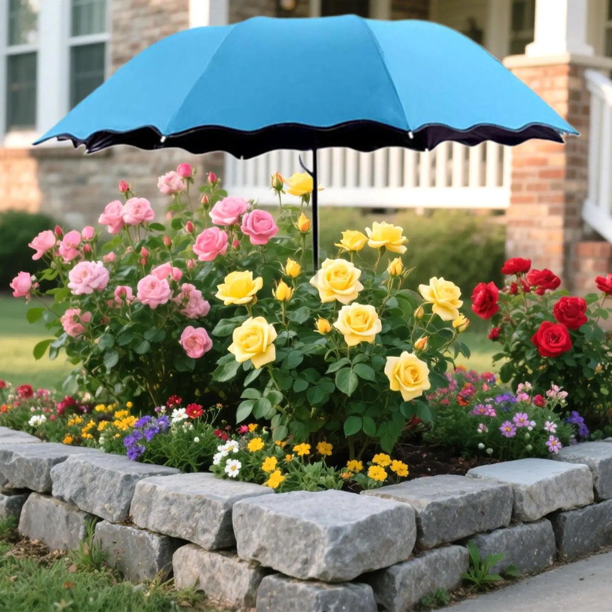 Plant Shade Umbrella with Metal Stake – UV & Rain Protection Garden Shade Umbrella Axl