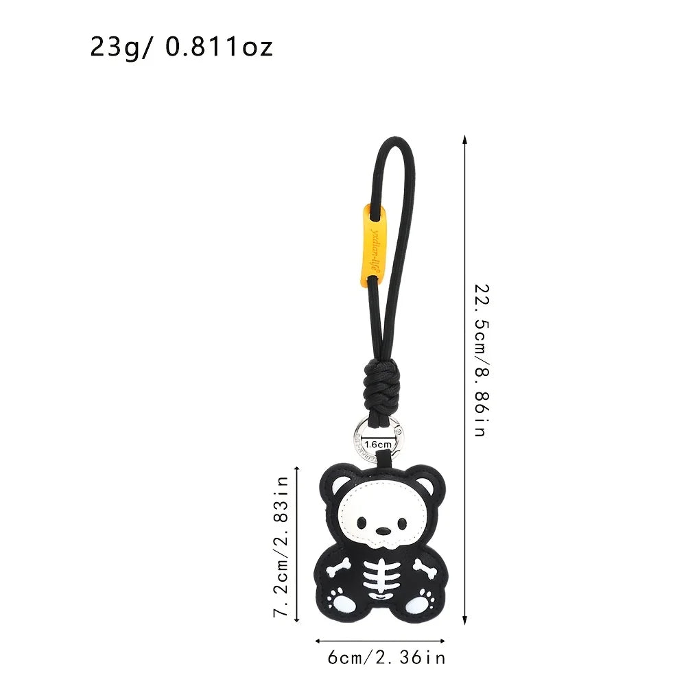 Faux Leather Animal Keychain Pendant – Halloween Gift Keychain Bag Pendant Axl