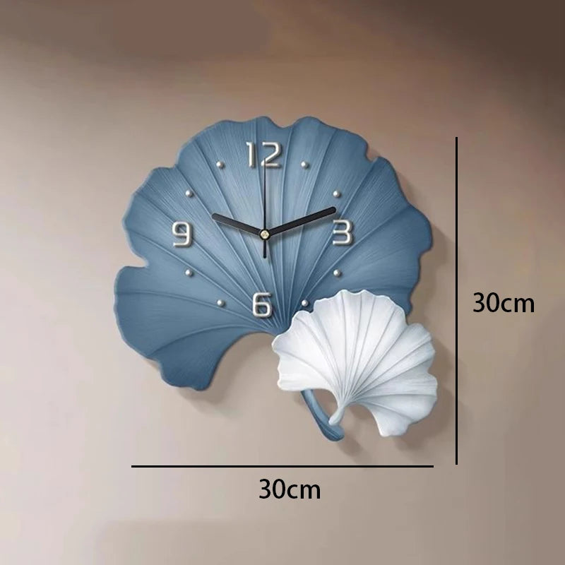 Oeny Modern Silent Wall Clock – Minimalist Resin 30cm Decor Silent Wall Clock Axl Blue B 30CM