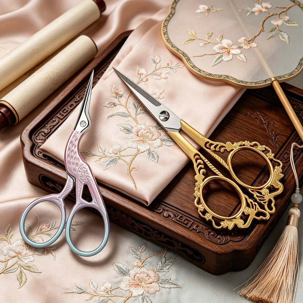 2-Piece Embroidery Scissors Set – Stainless Steel Sewing Shears Embroidery Scissors Set Axl Scissors-2pcs