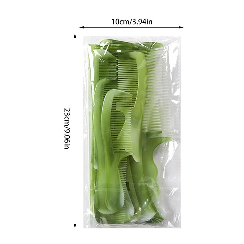10-Piece Green Hair Comb Set – Coarse & Fine Tooth Styling Hair Comb Set Axl Green
