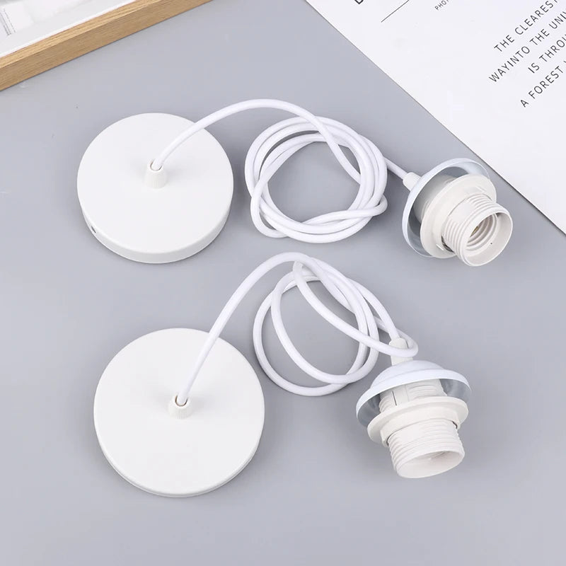 Retro E27 Pendant Lamp Holder Socket with 1m/1.5m Hanging Wire Pendant Lamp Holder Axl