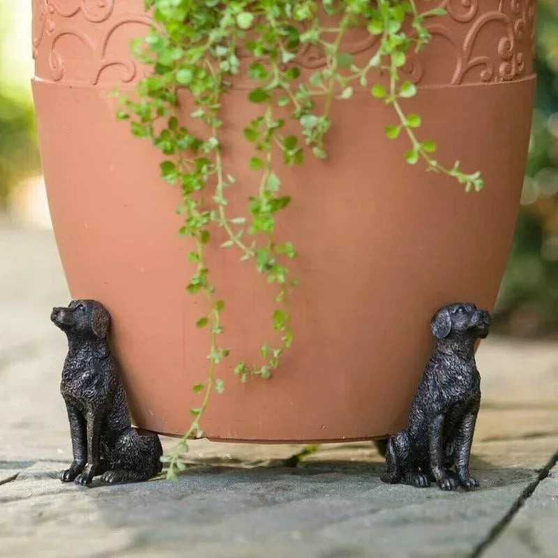 Animal Pot Holder Set – Dog Cat Rabbit Resin Garden Figurines Resin Garden Figurines Axl