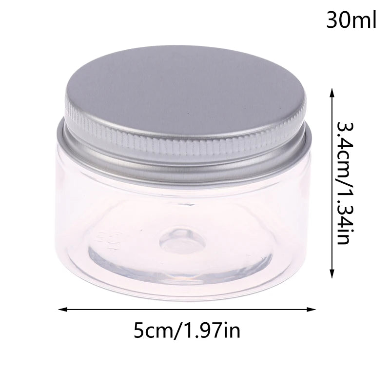 Empty Plastic Cosmetic Jars – Transparent Sample Containers Cosmetic Storage Jar Axl 30ML