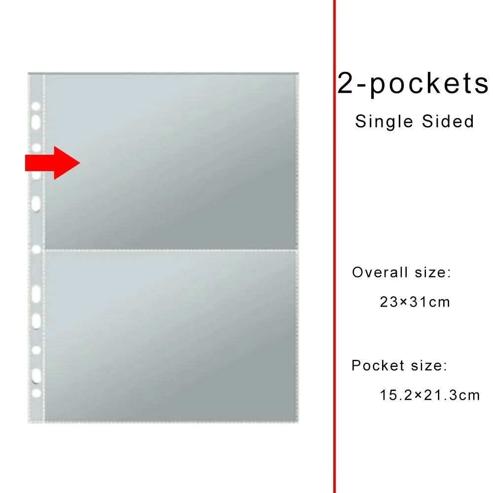 A4 Clear Binder Sleeves – 10 Sheet Photo & Card Pages Binder Sleeve Pages Axl 2-pockets