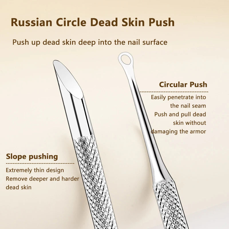 Stainless Steel Double-Headed Cuticle Pusher Nail Tool Cuticle Nail Tool Axl