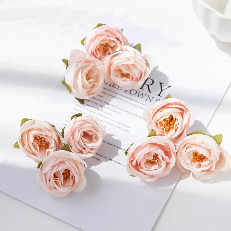 Silk Artificial Rose Heads 40/80 Pcs – Wedding & Home Decor Artificial Flowers Axl