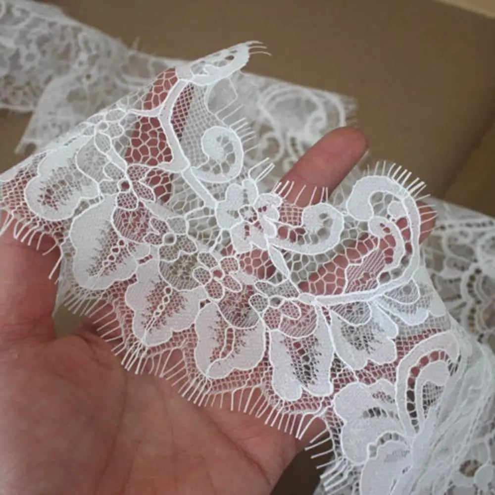 3-Yard Floral Embroidery Lace Trim – DIY Wedding Dress Ribbon Embroidery Lace Trim Axl