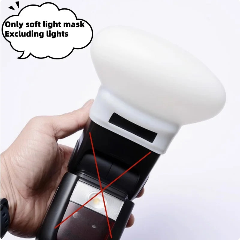Silicone Flash Diffuser Bounce Dome Cap for Speedlite Flash Diffuser Axl onesize