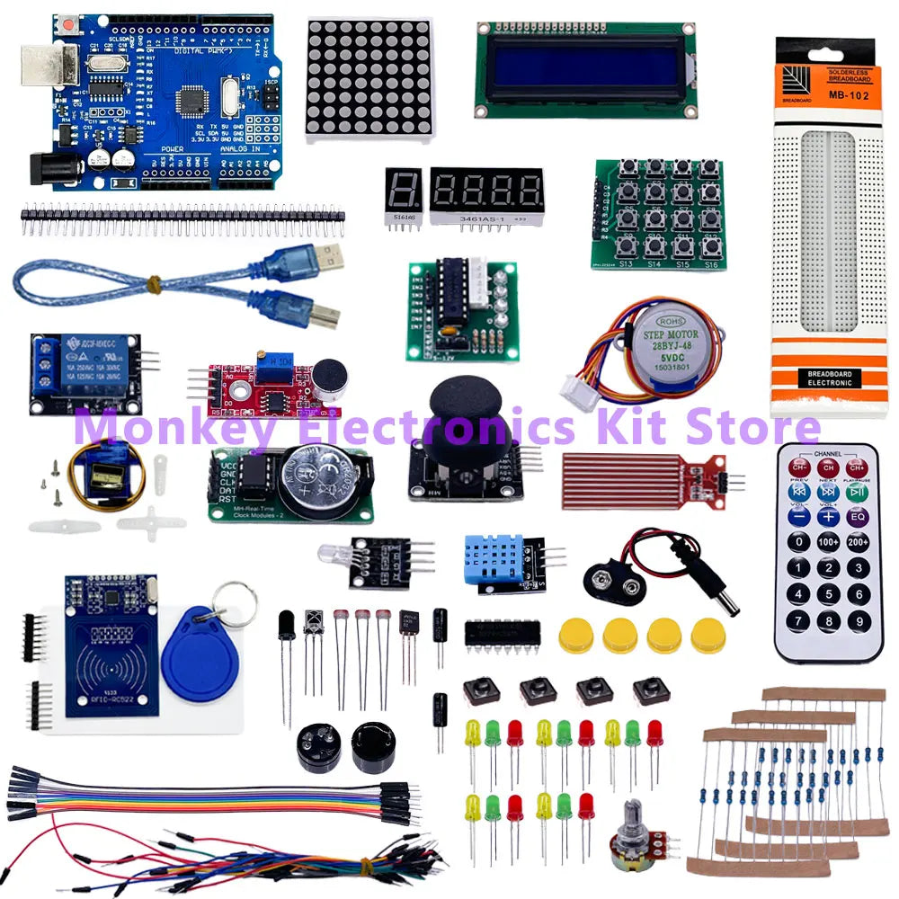 RFID IoT Learning Kit – R3 Development Board & Stepper Motor Electronics Learning Kit Axl 1 kit