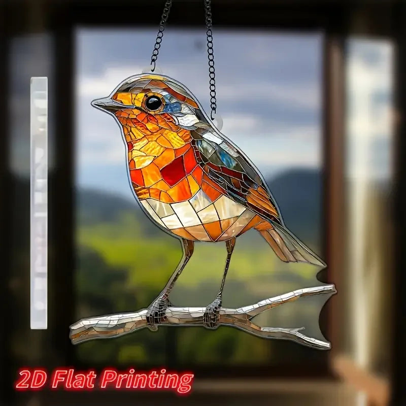 Acrylic Robin Sun Catcher 8x8 – Bird Wall Decor & Gift Acrylic Sun Catcher Axl