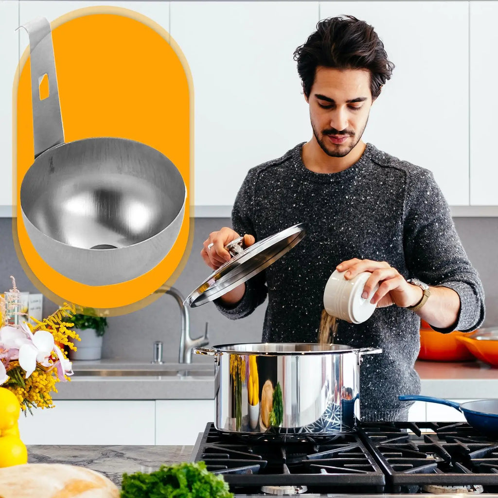 Stainless Steel Egg Poacher – Hangable Egg Boiling Mold Cooker Egg Poacher Mold Axl