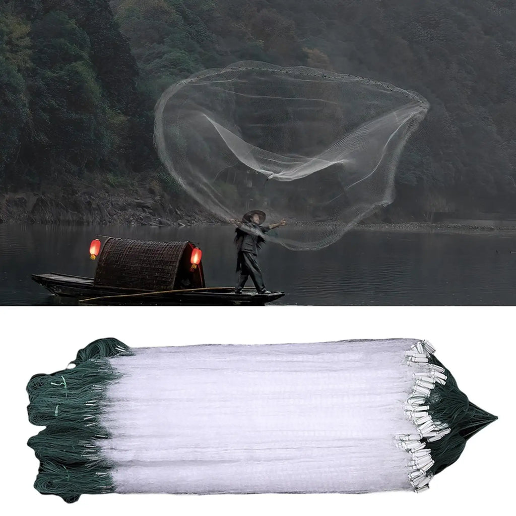 Professional Cast Fishing Net | Portable Throw Net River & Sea Cast Fishing Net Axl