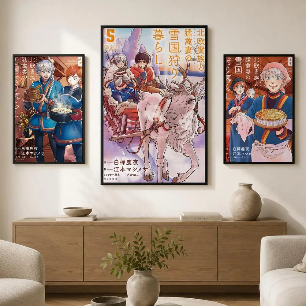 Hokuo Kizoku Self-Adhesive Waterproof Wall Poster – HD Art Decorative Wall Poster Axl