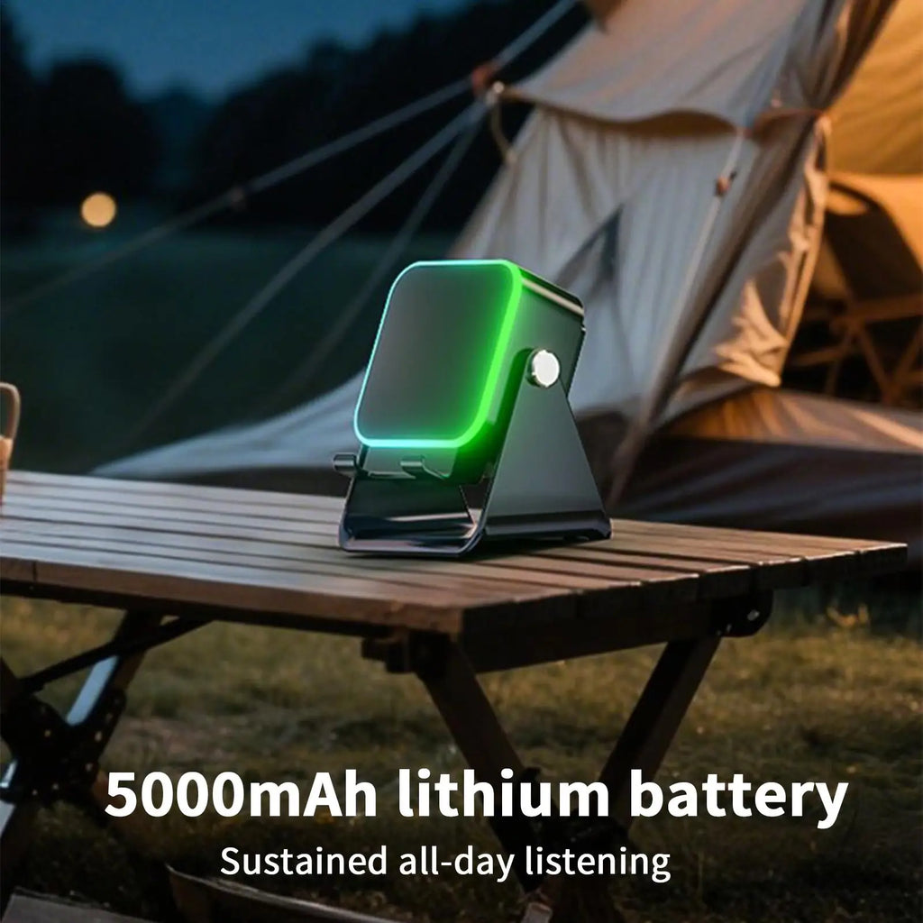 Folding Phone Stand Speaker – 10W Wireless Charging & Light Wireless Phone Speaker Axl