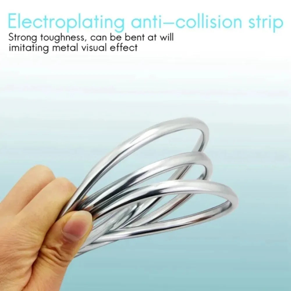 6M Chrome Car Door Moulding Trim Strip – Universal Edge Guard Car Trim Moulding Strip Axl