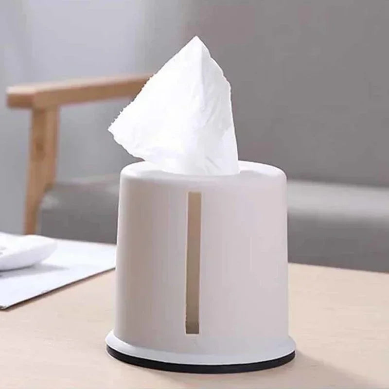 Round Cylinder Tissue Box – Plastic Roll Paper Holder Tissue Box Holder Axl