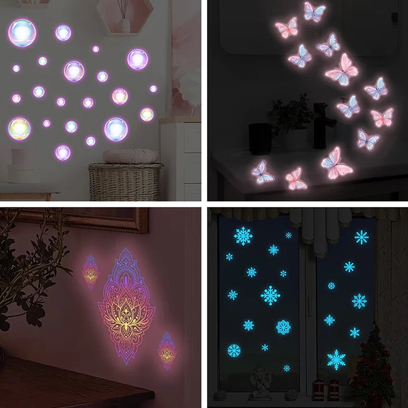 Glow-in-the-Dark Butterfly Mandala Wall Stickers | PVC Decals Wall Stickers Axl