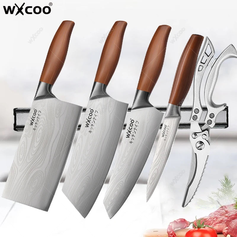 WXCOO Professional Chef Knife Set – Sharp Stainless Steel Kitchen Kitchen Knife Set Axl