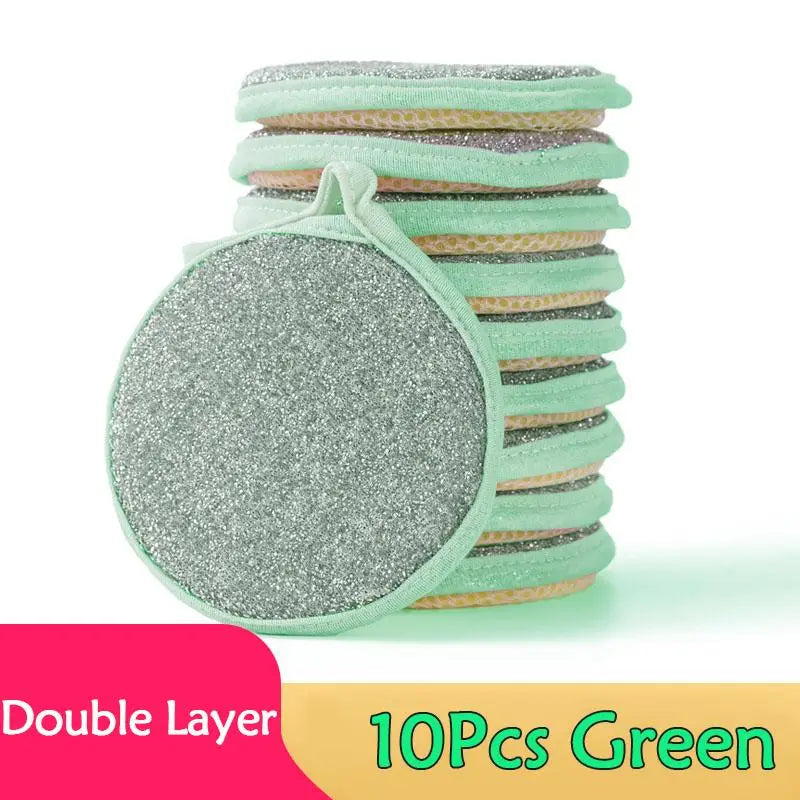 Double-Sided Dishwashing Sponge Pads 5 or 10 Pack Dishwashing Sponge Set Axl 10Pcs Green