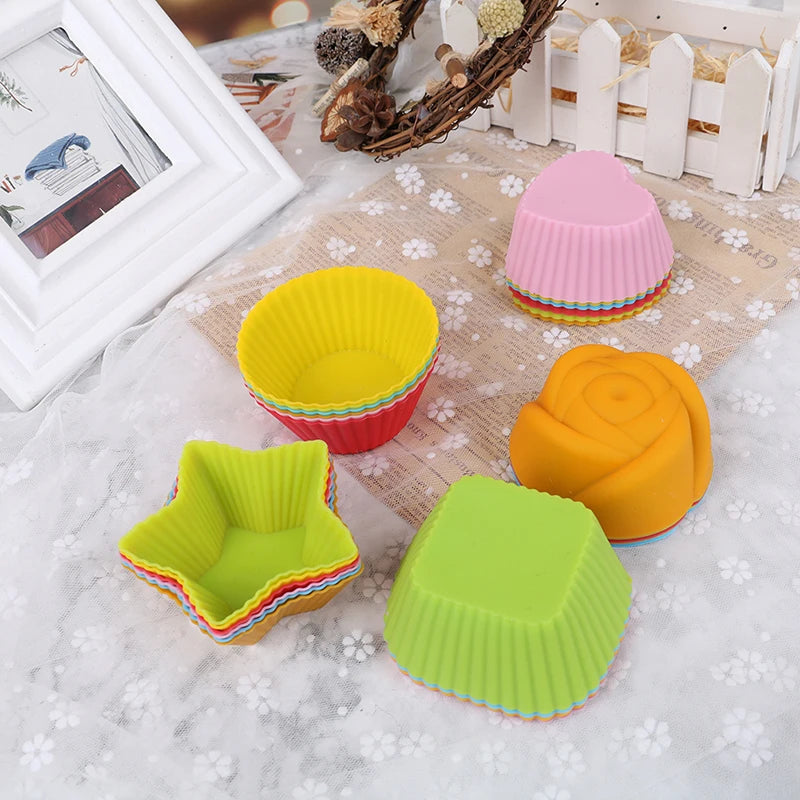 6-Piece Silicone Cupcake Molds – Oven & Freezer Safe Bakeware Silicone Baking Molds Axl