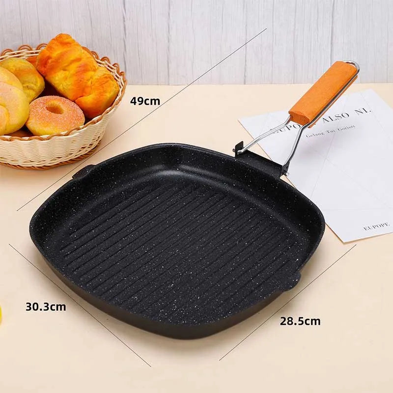 KEMORELA Foldable Grill Pan – Portable Non-Stick Camping Skillet Foldable Grill Pan Axl 30cm