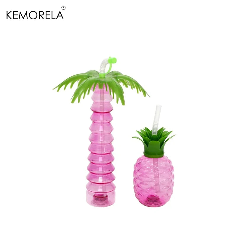 Kids Tropical Water Bottle with Lid & Straw – BPA-Free Kids Water Bottle Axl