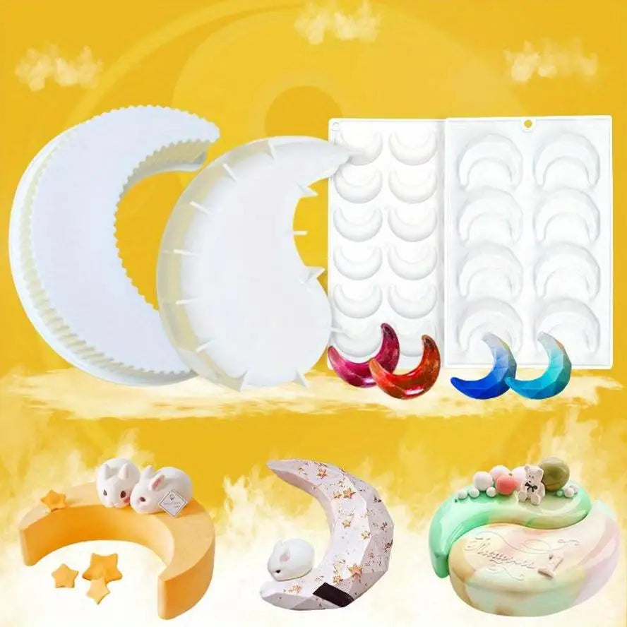 Diamond Moon Rabbit Silicone Mould – Moon Cake Baking Mold Silicone Baking Mould Axl