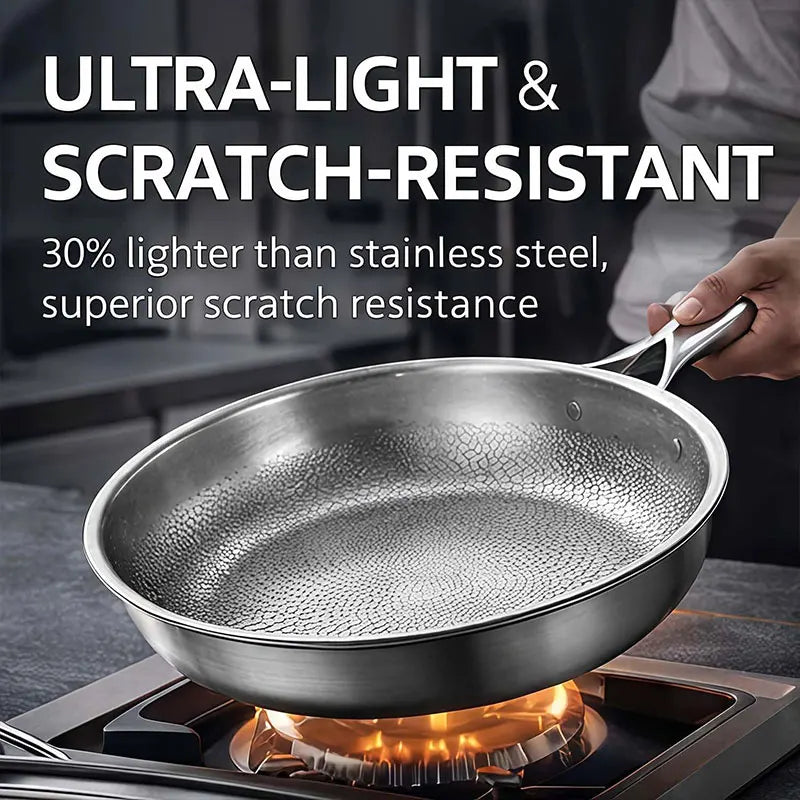 Tri-Ply Stainless Steel Frying Pan Set 10" 11" 12" Skillet Stainless Steel Skillet Axl