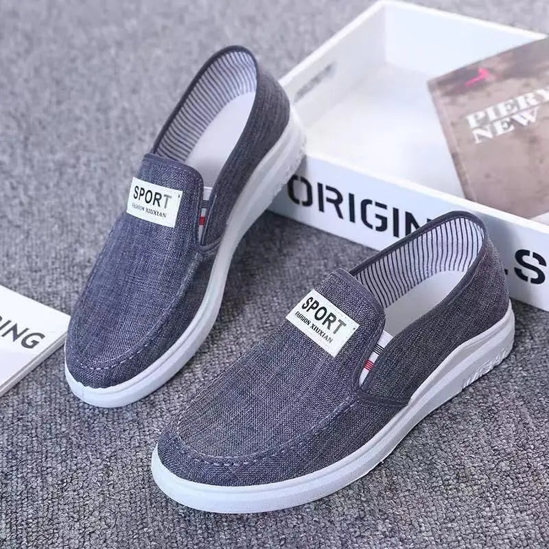 Men's Slip-On Canvas Sneakers – Breathable Casual Loafers Canvas Slip-On Sneakers Axl