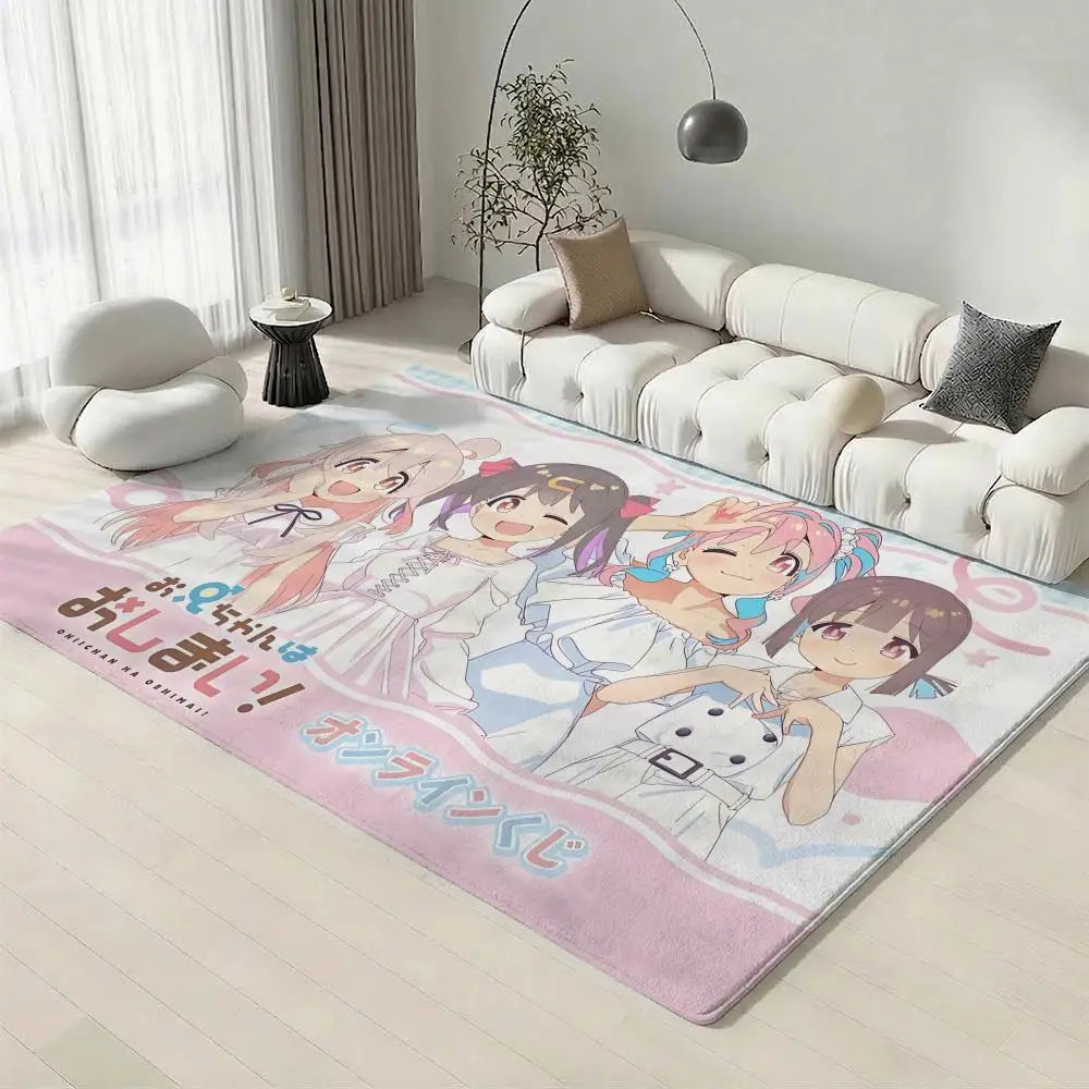 Anime O-Onimai Flannel Floor Mat – Non-Slip Indoor Rug Flannel Floor Mat Axl