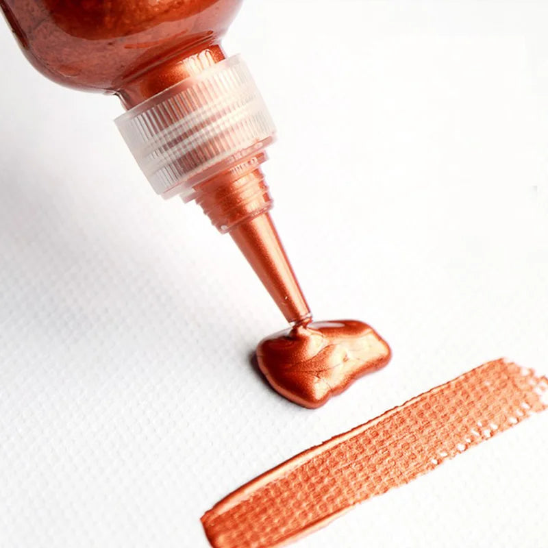 60ml Metallic Acrylic Paint – Gold, Silver & Copper DIY Pigment Acrylic Craft Paint Axl Copper